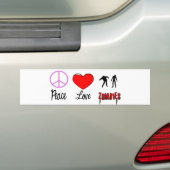 vrede liefde zombies bumpersticker (Op auto)