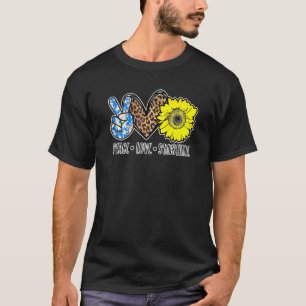 Vrede Liefde Zonneschijn Leraar Zonnebloem Plus Si T-shirt