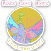 Vrede liefdesduif, Enkele sticker (Voorkant)