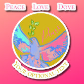 Vrede liefdesduif, Enkele sticker