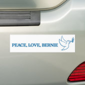 Vrede. Liefs. Bernie. Bumpersticker (Op auto)