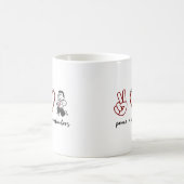 Vrede. Liefs. Klimmers Tshirt Koffiemok (Center)