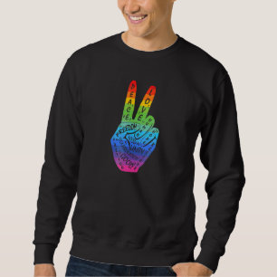 Vrede maken geen oorlog Vredeshandlog Rainbow Lgbt Trui