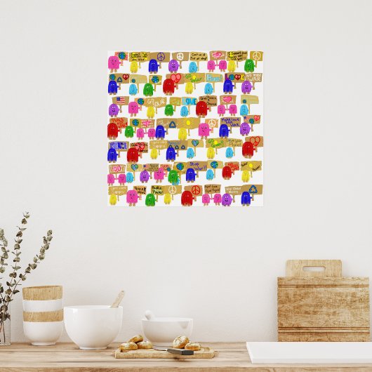 Vrede mensen poster (Keuken)