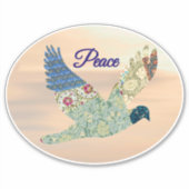 Vrede met Dove  Style Patchwork Sticker (Voorkant)