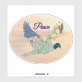 Vrede met Dove  Style Patchwork Sticker (Vel)
