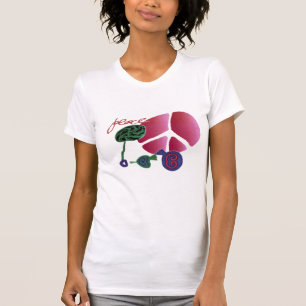 vrede met een diskette pop t-shirt