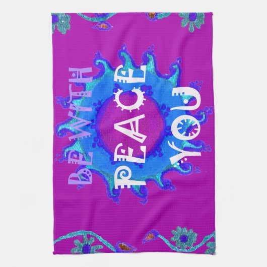 Vrede met jou theedoek (Verticaal)