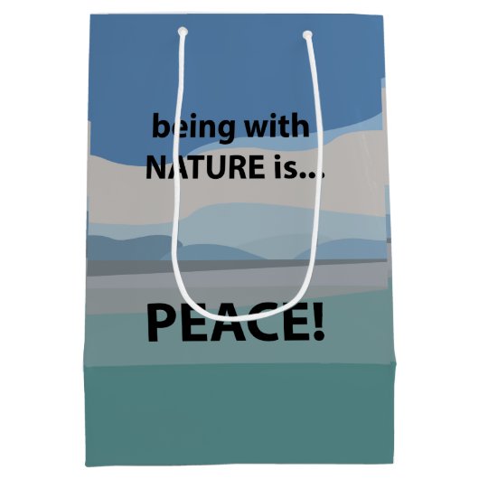 Vrede met Natuur is vrede Medium Cadeauzakje (Achterkant)