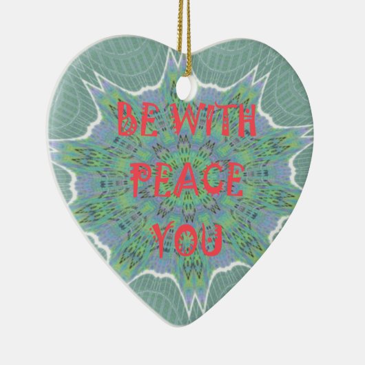 Vrede met u Inspirerend grafische tekst Keramisch Ornament (Rechts)