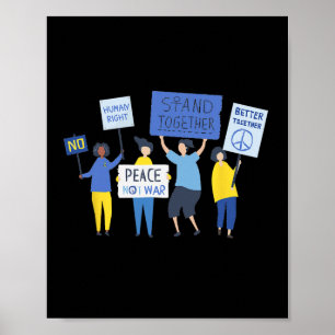 Vrede Niet Oorlog Anti-Oorlog Oekraïne Rusland Poster