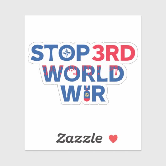 Vrede om Derde Wereldoorlog te voorkomen Sticker (Vel)