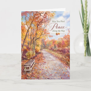 Vrede Onderweg Herfstpad Sympathie Kaart