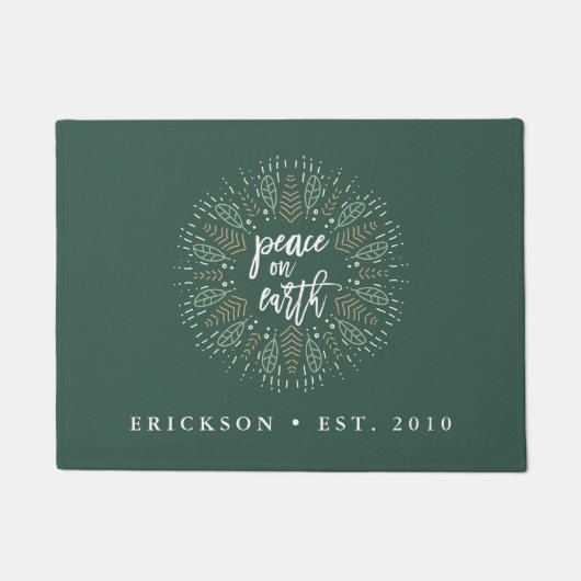 Vrede op aarde | Aangepaste feestdag Deurmat (Voorkant)