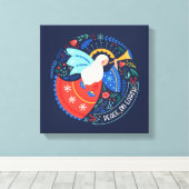 Vrede op aarde Angel Design Canvas Afdruk (Insitu (Houten vloer))