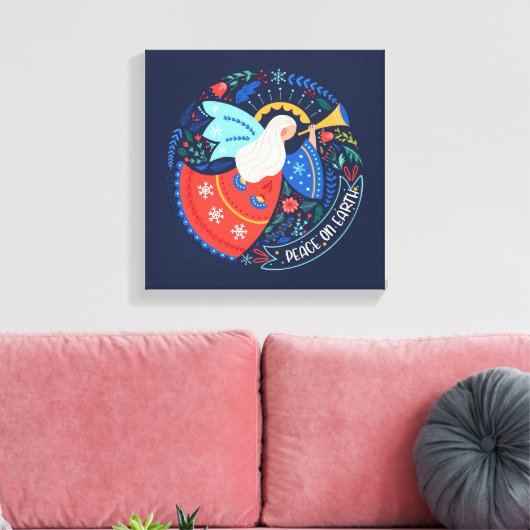 Vrede op aarde Angel Design Canvas Afdruk (Insitu (Woonkamer))