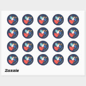 Vrede op aarde Angel Design Ronde Sticker (Vel)