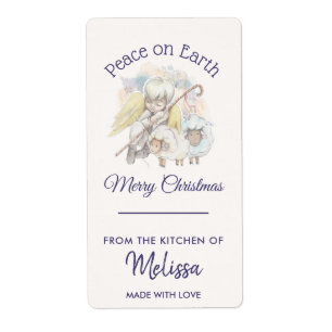 Vrede op Aarde Angel Shepherd met Lambs Kitchen Etiket