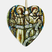 Vrede op aarde Angels kerstversiering Keramisch Ornament (Rechts)