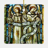 Vrede op aarde Angels kerstversiering Keramisch Ornament (Achterkant)