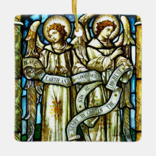 Vrede op aarde Angels kerstversiering Keramisch Ornament