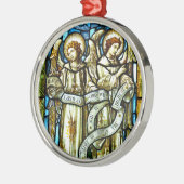 Vrede op aarde Angels kerstversiering Metalen Ornament (Links)