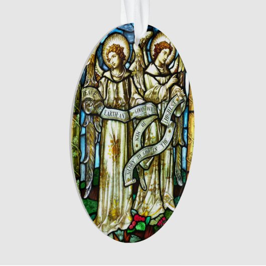 Vrede op aarde Angels kerstversiering Ornament (voorkant)