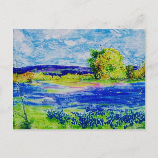 vrede op aarde: Bluebonnet Fields Briefkaart (Voorkant)