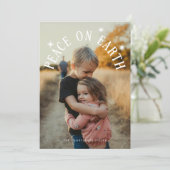 Vrede op aarde boog kerstfoto feestdagenkaart (Staand voorkant)