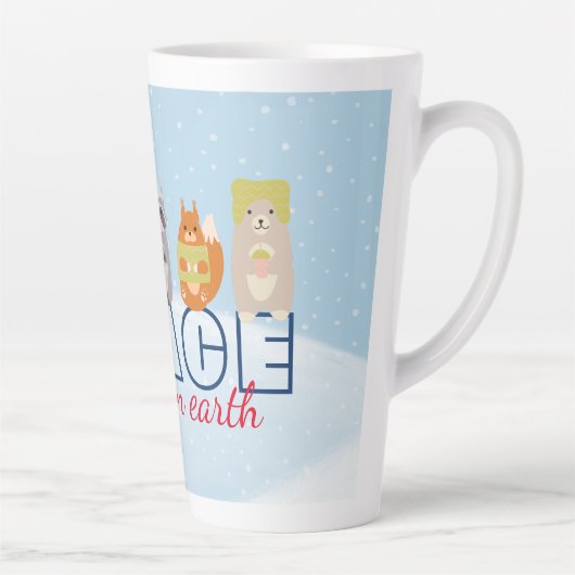 Vrede op aarde-bossen latte mok (Rechts)