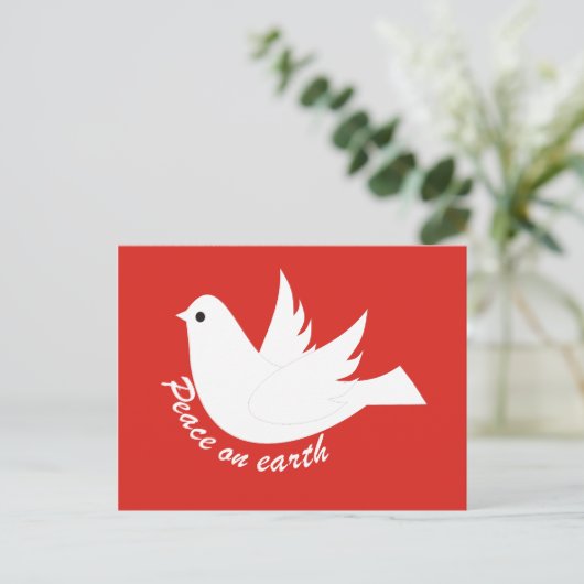 Vrede op aarde briefkaart (Staand voorkant)
