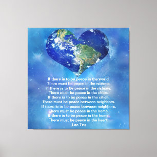 Vrede op aarde canvas afdruk