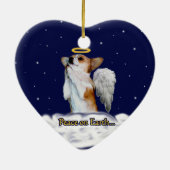 Vrede op aarde Dott Angel Heart Ornament (Achterkant)