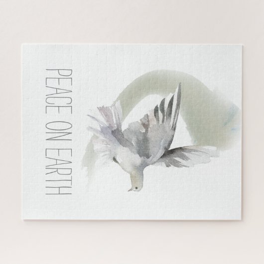 Vrede op Aarde Dove Grey en White Legpuzzel (Horizontaal)