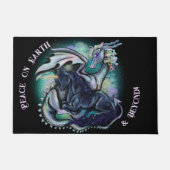 Vrede op Aarde draak en Unicorn Deurmat (Voorkant)