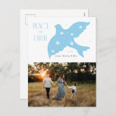 Vrede op Aarde Duif Kerstmis Ontwerp Feestdagenkaart (Voorkant / Achterkant)