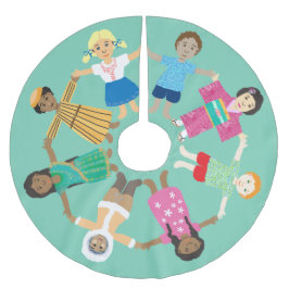 Vrede op aarde, een wereldfamilie kerstboom rok