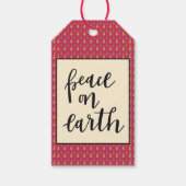 Vrede op Aarde feestdag kerstmis Cadeaulabel (Voorkant)