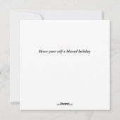 Vrede op aarde feestdagenkaart (Achterkant)