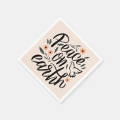 Vrede op Aarde Floral Design Servet (Hoek)