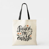 Vrede op Aarde Floral Design Tote Bag (Achterkant)