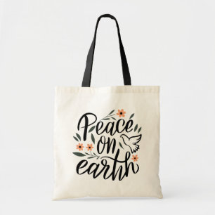 Vrede op Aarde Floral Design Tote Bag
