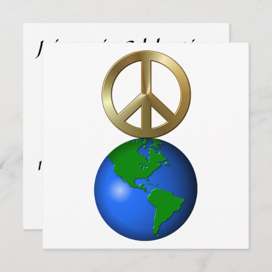 Vrede op Aarde Fun Rebus Style Word Puzzle Kaart (Voorkant / Achterkant)