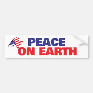 VREDE op aarde geen oorlog oorlogshitser diepe sta Bumpersticker