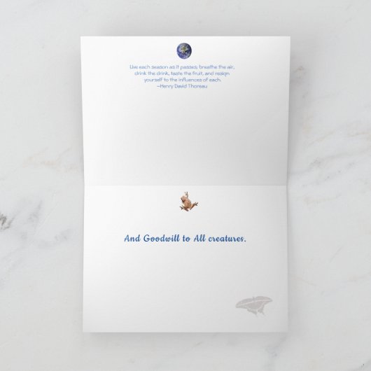 Vrede op aarde: Goedwilligheid jegens alle schepse Kaart (Binnen)