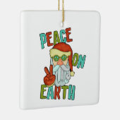 Vrede op Aarde Hippie Santa Keramisch Ornament (Rechts)