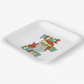 Vrede op Aarde Hippie Santa Papieren Bordje (Gebogen)