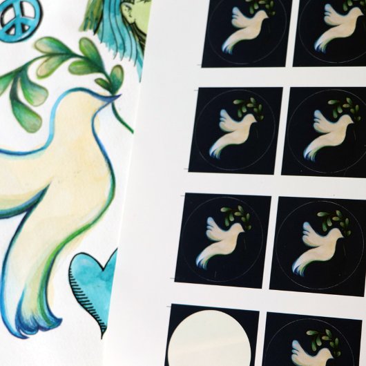 Vrede op Aarde Hoop Ronde Sticker