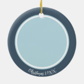 Vrede op aarde Inspirerend kerstfoto Keramisch Ornament (Achterkant)