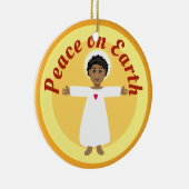 Vrede op aarde Jezus en kinderen Keramisch Ornament (Rechts)